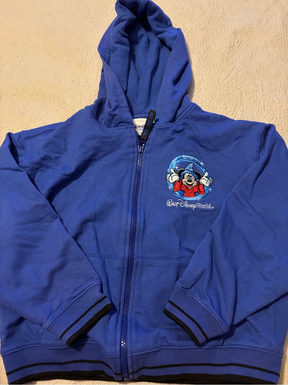 Vintage Disney Kids Blue Mickey Zip-Up Hoodie